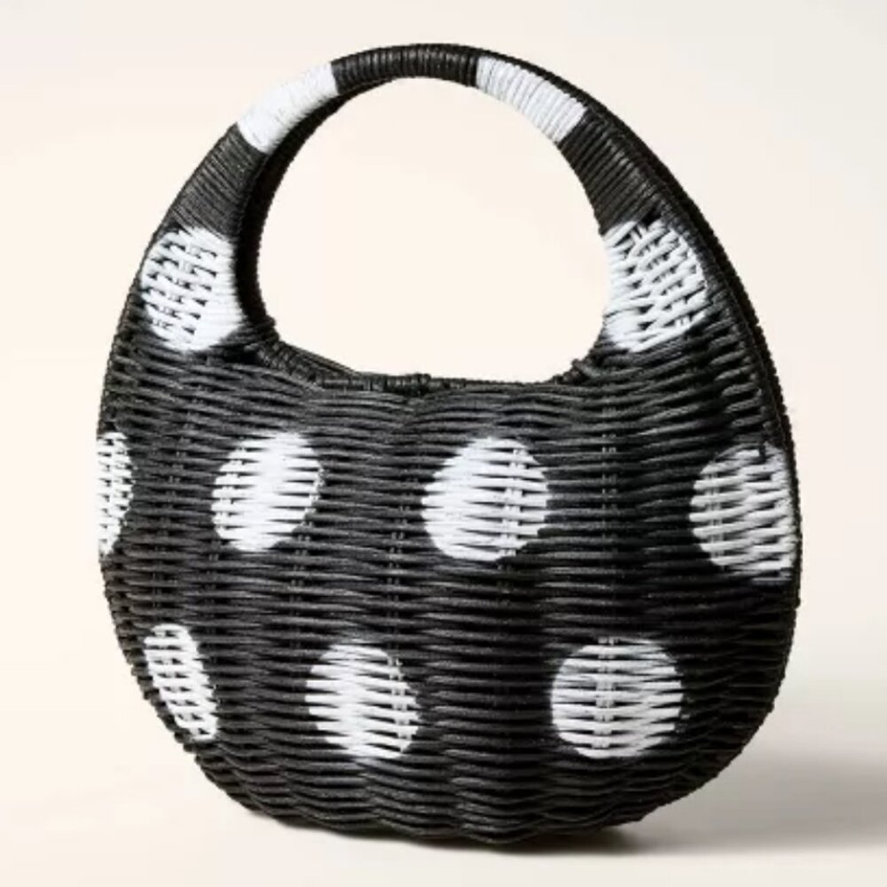Kate Spade x Target Polka Dot Wicker Bag/Purse Spring Limited Edition